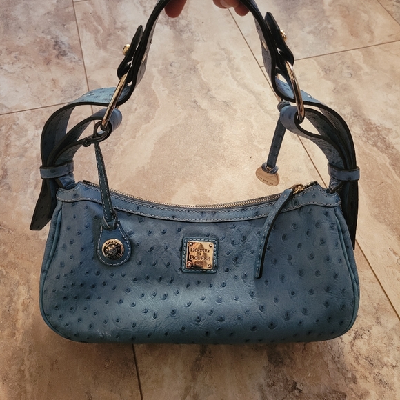DOONEY AND BOURKE Blue Ostrich  print Handbag - Picture 1 of 13